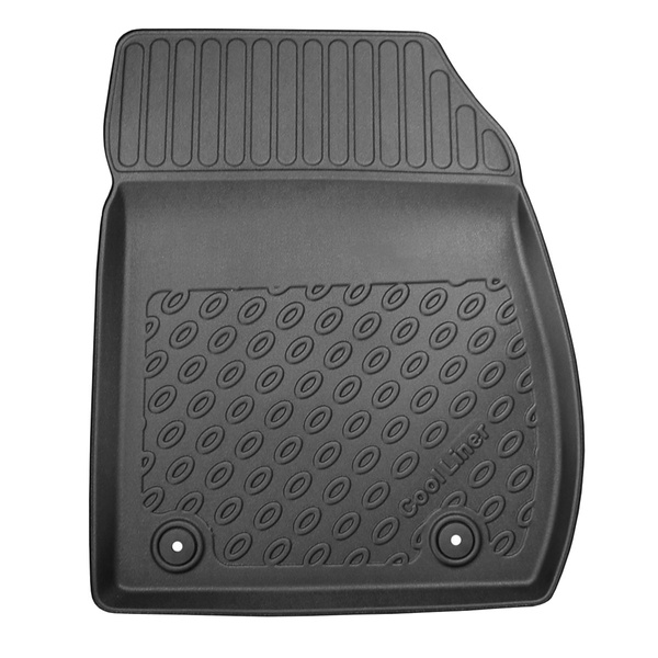 Tapis de sol en TPE adapté pour Opel Zafira C Monospace (12.2015-10.2022) - 5 ou 7 sièges; sans la troisième rangée de sièges - tapis de voiture - noir