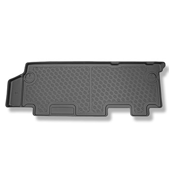 Tapis de sol en TPE adapté pour Volkswagen Caravelle T5, T6, T6.1 Van (2003-....) - deuxième rangée - tapis de voiture - noir