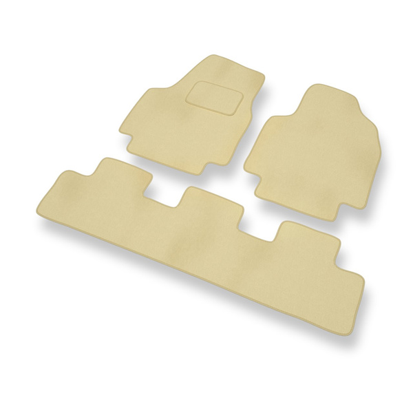 Tapis de Sol Velours adapté pour Citroen Jumpy I Van (1995-2007) - Premium tapis de voiture - beige