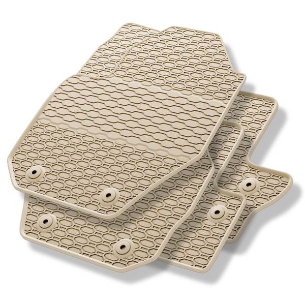 Tapis de sol en caoutchouc adapté pour Volvo S60 II (2010-2019) - tapis de voiture - beige
