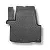 Tapis de sol en TPE adapté pour Renault Trafic III Van (09.2014-....) - version courte et longue; fourgonnette, version véhicule utilitaire et particulier, version particulier - tapis de voiture - noir