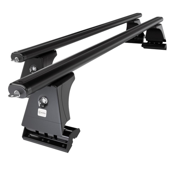 Barres de toit en aluminium adapté pour BMW 5 F10 Berline (2010-2017) - Porte-Bagages de Voiture noir - points de montage - (suivant le modèle de voiture ils peuvent se situer à différents endroits)