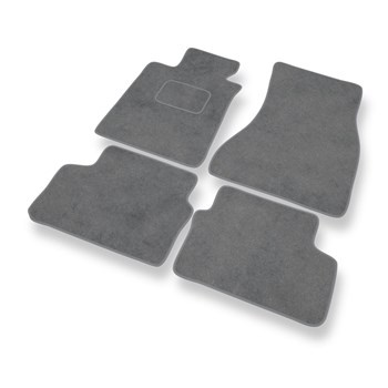 Tapis de Sol Velours adapté pour BMW 5 G31 (2017-....) - Premium tapis de voiture - gris