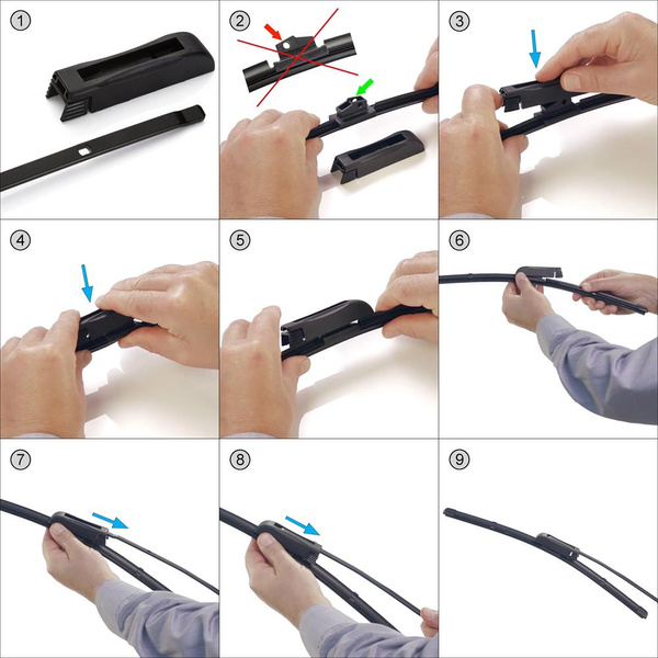 Balais d'essuie-glace de pare-brise adaptés pour Citroen C3 II Hayon (09.2009-2016) - balais plat