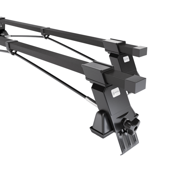 Barres de toit en acier adapté pour Citroen C1 Hayon (2005-2014) - Porte-Bagages de Voiture noir - toit normal