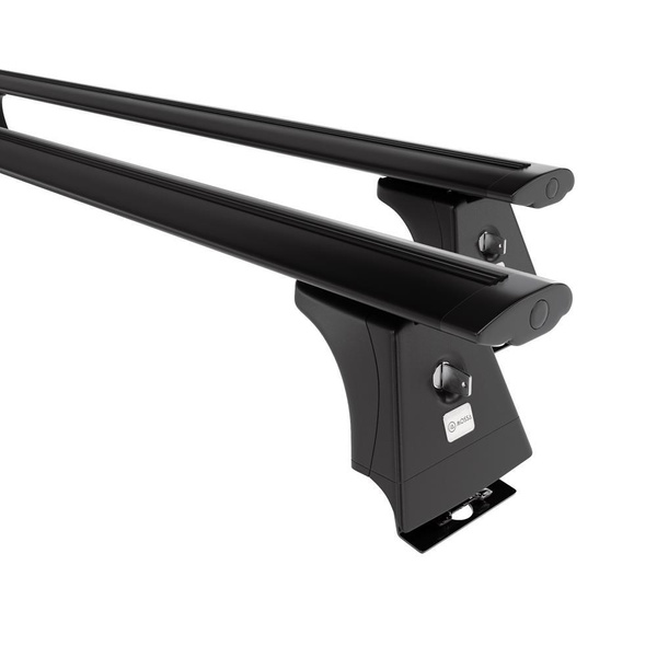 Barres de toit en aluminium adapté pour Fiat Ducato Van (1996-2005) - Porte-Bagages de Voiture noir - points de montage - (suivant le modèle de voiture ils peuvent se situer à différents endroits)