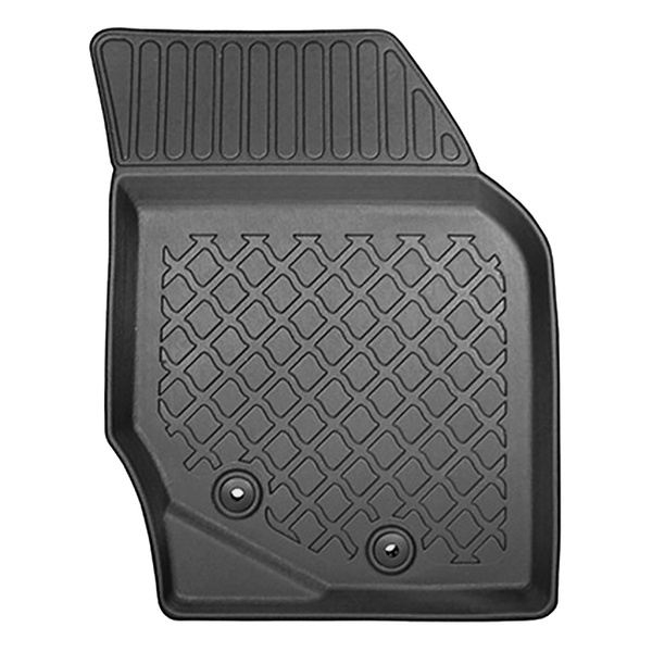 Tapis de sol en TPE adapté pour Volvo XC90 I SUV (12.2015-10.2022) - 5 ou 7 sièges; sans la troisième rangée de sièges - tapis de voiture - noir