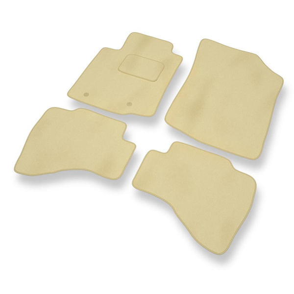 Tapis de Sol Velours adapté pour Citroen C1 II Hayon (2014-2021) - Premium tapis de voiture - beige