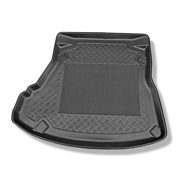 Tapis de coffre adapté pour Audi A4 B5 Berline (1995-10.2001) - bac de coffre - protection de coffre voiture - banquette arrière escamotable ; sans CD / navigation è gauche