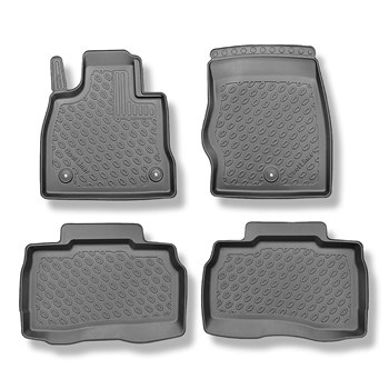 Tapis de sol en TPE adapté pour Ford Explorer VI Plug-in-Hybrid SUV (01.2020-....) - tapis de voiture - noir