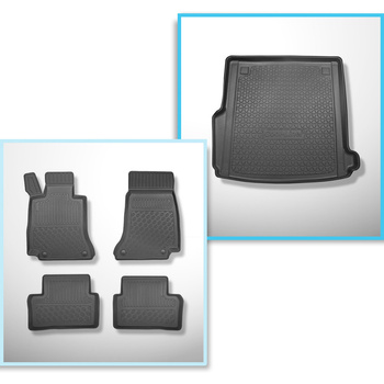 Kit tapis de coffre et tapis de voiture TPE pour: Mercedes-Benz Classe E W213 Br