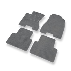 Tapis de Sol Velours adapté pour Renault Koleos I SUV (2008-2015) - Premium tapis de voiture - gris