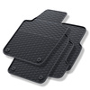 Tapis de sol en caoutchouc adapté pour Volkswagen Polo V Hayon, Berline (2009-2017) - tapis de voiture - noir - 4 pcs.