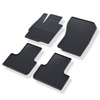 Tapis de sol en caoutchouc adapté pour Citroen C4 Aircross SUV (2012-2014) - tapis de voiture - noir - 4 pcs.