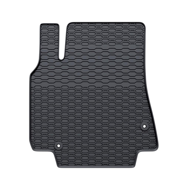 Tapis de sol en caoutchouc adapté pour Peugeot Partner II Van (2008-2018) - tapis de voiture - noir - 3 pcs.