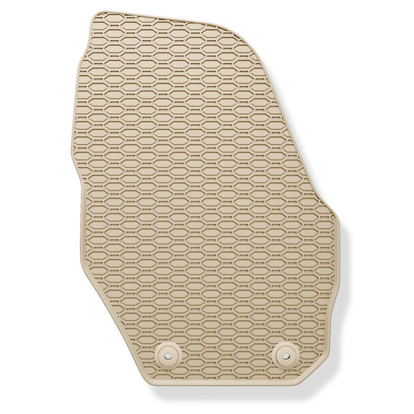 Tapis de sol en caoutchouc adapté pour Volvo XC60 I (2008-2017) - tapis de voiture - beige