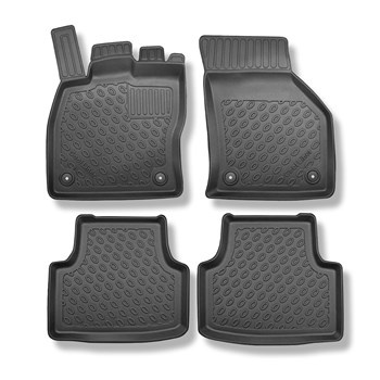 Tapis de sol en TPE adapté pour Skoda Octavia III 5E Break (05.2013-05.2020) - tapis de voiture - noir