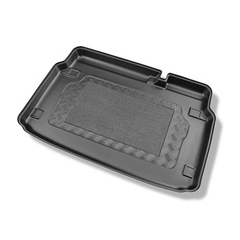 Tapis de coffre adapté pour Ford EcoSport III SUV (02.2018-2022) - bac de coffre - protection de coffre voiture - coffre inférieur; plancher amovible en la position la plus basse ou sans plancher amovible du coffre