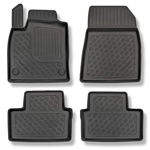 Tapis de sol en TPE adapté pour Mitsubishi Colt VII Hayon (10.2023-....) - aussi pour la version hybride - tapis de voiture - noir