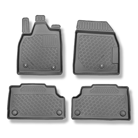 Tapis de sol en TPE adapté pour Ford Mustang Mach-E SUV (05.2021-....) - tapis de voiture - noir