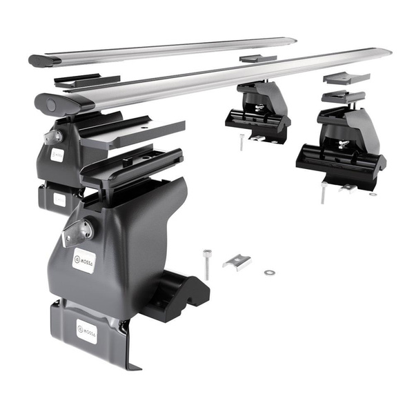 Barres de toit en aluminium adapté pour Alfa Romeo 147 Hayon (2001-2010) - Porte-Bagages de Voiture argent - toit normal