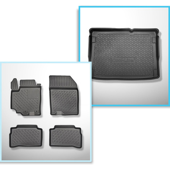 Kit tapis de coffre et tapis de voiture TPE pour: Suzuki Vitara SUV (03.2015-201