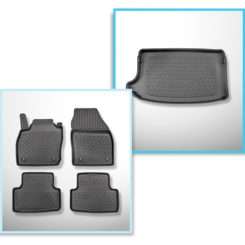 Kit tapis de coffre et tapis de voiture TPE pour: Volkswagen T-Cross Crossover (