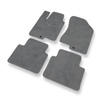 Tapis de Sol Velours adapté pour Kia Magentis II Berline (2005-2010) - Premium tapis de voiture - gris