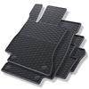 Tapis de sol en caoutchouc adapté pour Mercedes-Benz Classe E W213 Coupé, Break, Berline (2016-2023) - tapis de voiture - noir - 4 pcs.