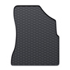 Tapis de sol en caoutchouc adapté pour Peugeot Partner II Van (2008-2018) - tapis de voiture - noir - 3 pcs.