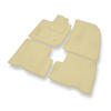 Tapis de Sol Velours adapté pour Dacia Duster II (2018-2024) - Premium tapis de voiture - beige