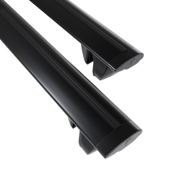 Barres de toit en aluminium adapté pour Hyundai Santa Fe SUV (2006-2009) - Porte-Bagages de Voiture noir - rails