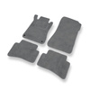 Tapis de Sol Velours adapté pour Mercedes-Benz Classe C W203 Break, Berline (2000-2007) - Premium tapis de voiture - gris