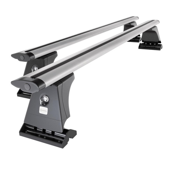 Barres de toit en aluminium adapté pour BMW 3 E92 Coupé (2006-2011) - Porte-Bagages de Voiture argent - points de montage - (suivant le modèle de voiture ils peuvent se situer à différents endroits)