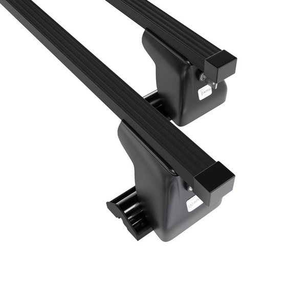 Barres de toit en acier adapté pour Opel Zafira D Van (2019-....) - Porte-Bagages de Voiture noir - points de montage - (suivant le modèle de voiture ils peuvent se situer à différents endroits)