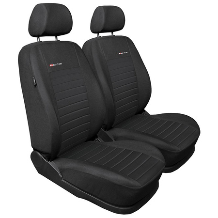 Housses de siège sur mesure adaptées pour Citroen Berlingo II Van (2008-2019) seulement les sièges avant - deux simple - housse siege voiture - couverture siege - E4