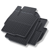 Tapis de sol en caoutchouc adapté pour Mitsubishi Outlander III SUV (2012-2022) - tapis de voiture - noir - 4 pcs.