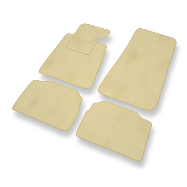 Tapis de Sol Velours adapté pour BMW 5 III E34 Berline, Touring (1988-1997) - Premium tapis de voiture - beige