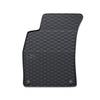 Tapis de sol en caoutchouc adapté pour Audi A4 B7 Avant, Cabriolet, Berline (2004-2009) - tapis de voiture - noir - 4 pcs.