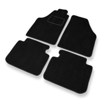 Tapis de Sol Velours adapté pour Fiat Idea (2003-2012) - Premium tapis de voiture - noir