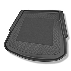 Tapis de coffre adapté pour Ford Mondeo IV Hayon (09.2007-12.2014) - bac de coffre - protection de coffre voiture - avec roue de secours taille normale