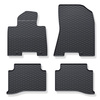 Tapis de sol en caoutchouc adapté pour Kia Sportage IV SUV (2016-2021) - tapis de voiture - noir - 4 pcs.
