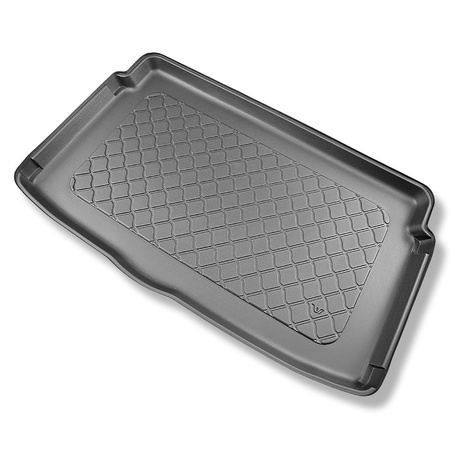 Tapis de coffre adapté pour Hyundai i20 III BC3 Hayon (10.2020-....) - bac de coffre - protection de coffre voiture - coffre inférieur; sans plancher double du coffre