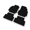 Tapis de Sol Feutres adapté pour Renault Megane II (2002-2008) - tapis de voiture - noir