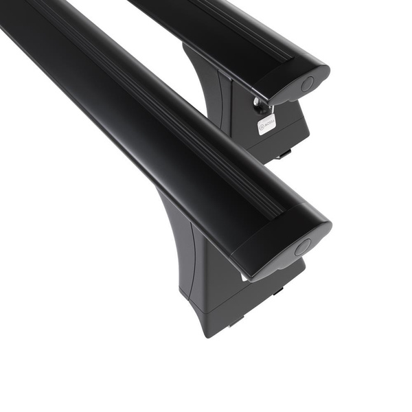 Barres de toit en aluminium adapté pour Hyundai i40 Break (2015-2018) - Porte-Bagages de Voiture noir - rails intégrés