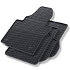 Tapis de sol en caoutchouc adapté pour Volkswagen Caddy III Cargo (2004-2015) - tapis de voiture - noir - 4 pcs.