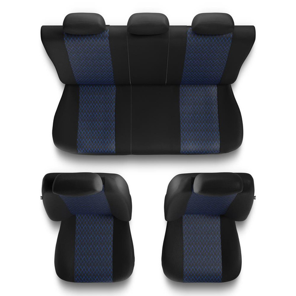 Housses de siège adaptées pour Nissan Navara II, III, IV (1998-2023) - housse siege voiture universelles - couverture siege - PF-BL