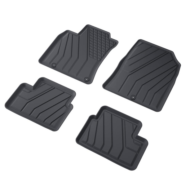 Tapis de sol en TPE adapté pour Hyundai i30 III Hayon (2017-....) - tapis de voiture - noir