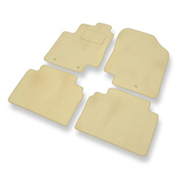 Tapis de Sol Velours adapté pour Hyundai i20 I Hayon (2008-2014) - Premium tapis de voiture - beige