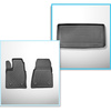 Kit tapis de coffre et tapis de voiture TPE pour: Ford Tourneo Custom Van (02.2018-06.2023)